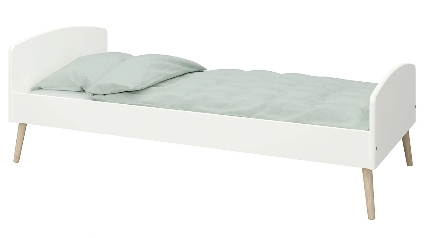 מיטת ילדים בר (ללא מזרן) | צבע לבן אטום